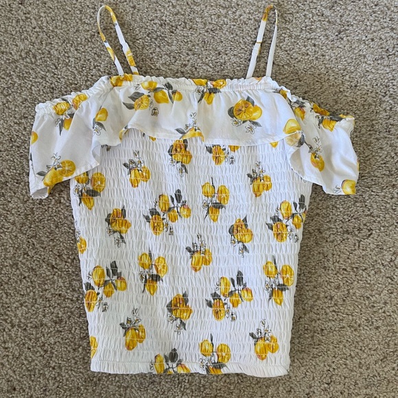 Girl Abercrombie Kids Off the Shoulder Spaghetti Strap Top - Size 11/12 - Picture 1 of 4